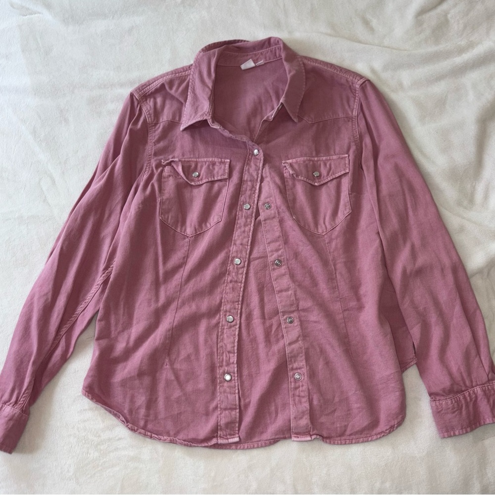 GAP Light Pink Collared Shirt - Picture 2 of 4